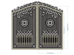 Model cắt cổng 2 cánh hót dxf