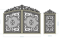 Model cnc cổng 2 cánh chính và phụ hot