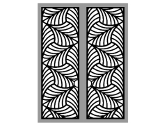 Model cnc cổng 2 cánh lá