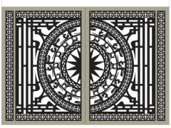 Model cnc cổng 2 cánh trống dxf