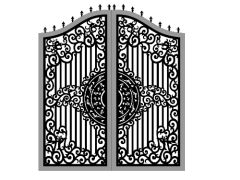 Model cnc cổng 2 cánh trống kết hợp hoa văn đẹp