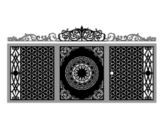 Model cnc cổng 3 cánh trống đồng