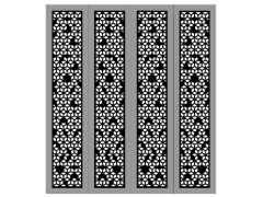 Model cnc cổng 4 cánh đơn giản 2d dxf