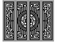 Model cnc cổng 4 cánh trống đồng siêu hot