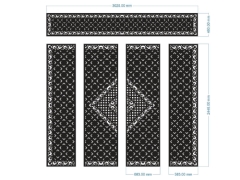Model cnc cổng 4 cánh và ô thoáng dxf