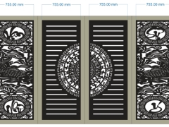 Model cnc cổng cá chép vạn sự như ý dxf