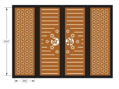 Model cnc cổng tài lộc bông tuyết