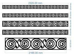 Model cnc diềm mái kính