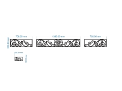 Model cnc diềm mái kính dxf 2d
