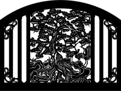 Model cnc hàng rào cây tùng mới nhất