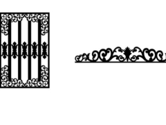 Model cnc hàng rào và hoa văn vòm cổng