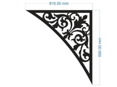 Model cnc hoa góc lá tây
