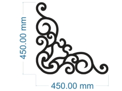Model cnc hoa văn hoa góc mái kính đẹp