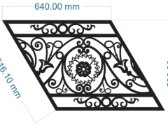 Model cnc vách cầu thang hoa giữa