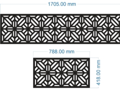 Model cnc vách ô thoáng đơn giản