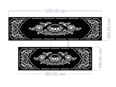Model cnc vách sen phòng thờ