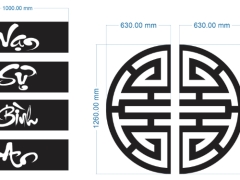 Model cnc vạn sự như ý và chữ thọ đẹp mắt