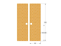 Model cổng 2 cánh cnc model dxf đẹp