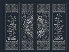 Model cổng 4 cánh trúc cnc đẹp mắt