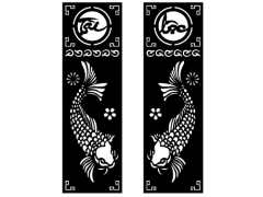 Model cổng cnc 2 cánh cá chép tài lộc mới