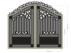Model cổng cnc 2 cánh có chông