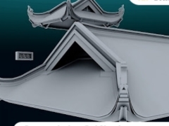 Model max hình vẽ chùa pagoda miễn phí