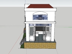 Model nhà 2 tầng kích thước 5.8x13.3m