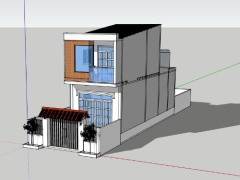 Model nhà ở phố 2 tầng mẫu đẹp diện tích xây dựng 4.2x22m