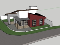 Model nhà ở phố  trệt diện tích xây dựng 13.3x11.5m