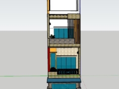 Model nhà phố 4 tầng kích thước 5.5x14.5m