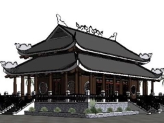 Model revit chùa mới nhất