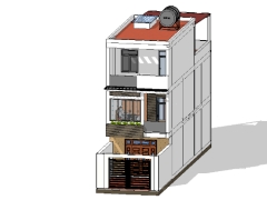 Model revit dựng nhà phố 3 tầng 5x20m