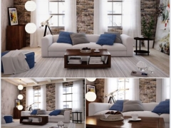 Model Sketchup (.skp) Phòng khách | thiết kế phòng khách đẹp