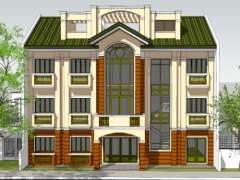 Model sketchup biệt thự 3 tầng đẹp