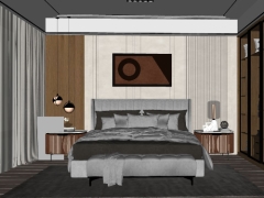 Model sketchup file cad phòng ngủ cao cấp
