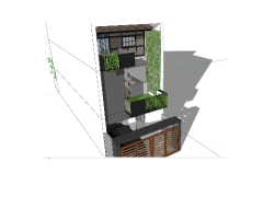Model sketchup nhà phố 3 tầng đẹp nhất trên khobanve.vn