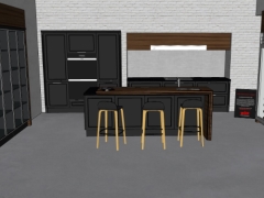 Model sketchup nội thất bếp đẹp mắt miễn phí