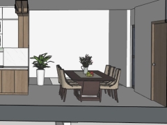 Model sketchup nội thất phòng bếp mới cao cấp