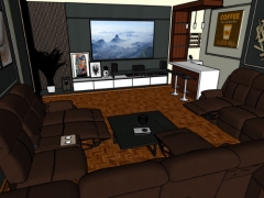 Model sketchup nội thất phòng khách miễn phí