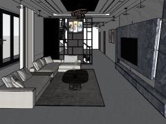 Model sketchup nội thất phòng khách mới nhất 2023