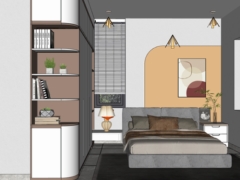Model sketchup nội thất phòng ngủ cao cấp mới