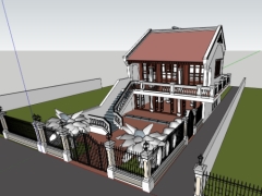 Model sketchup việt nam nhà thờ họ đẹp mắt