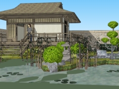 Model sketchup việt nam sân vườn đẹp mắt