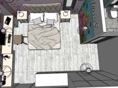 Model skp bản vẽ phòng ngủ đẹp mới