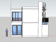 Model skp mẫu nhà phố 2 tầng đơn giản download miễn phí