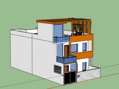 Model skp nhà phố 3 tầng 8x12m
