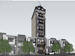 Model SU 2017 mô hình nhà phố 6 tầng kết hợp kinh doanh với nhà ở