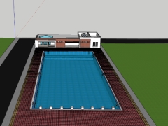 Model su bể bơi diện tích 22x45m