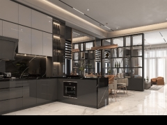 Model su dựng nội thất phòng khách bếp (su+vantage)