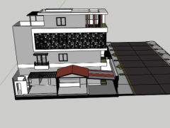Model su mẫu nhà phố 4 tầng 5.6x17m